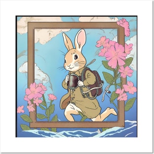 Scuba Diving Underwater with Rabbit Bunny Lover Diver Instructor Gift Posters and Art